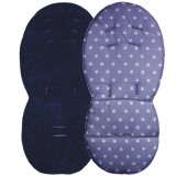 Seat Liner to fit iCandy Peach Pushchairs - Navy / Grey Star